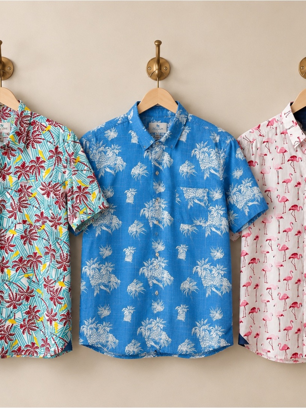Hawaiian Shirts Men’s Large Lot of 3 Columbia 28 Palms Pacific Marlin